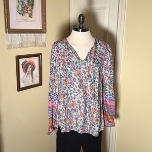 DR2 Green Floral Blouse